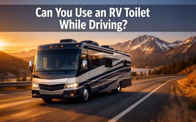 can you use rv toilet while driving?