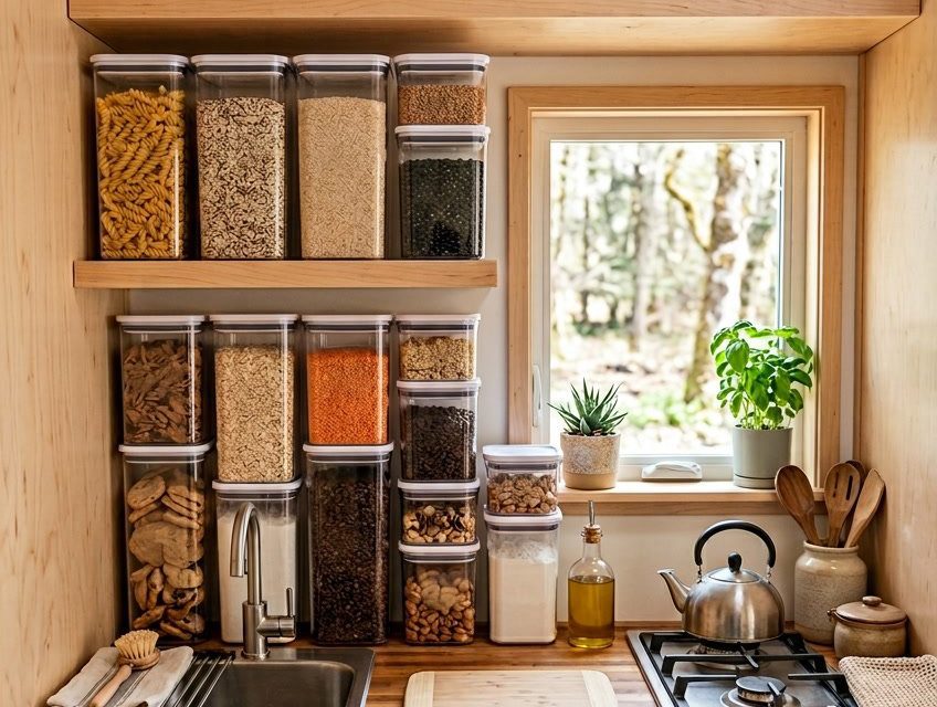 18 RV Kitchen Storage Ideas for Tiny Campers With No Pantry Space