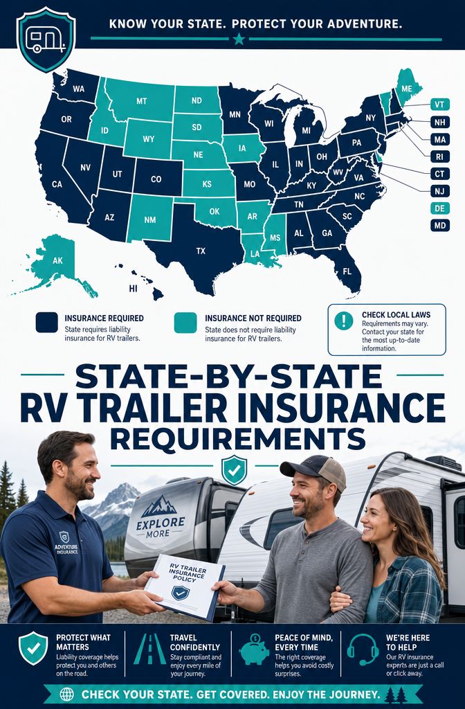 Portrait/Pinterest format () showing a split-scene infographic illustration: top half displays a state map of the USA with