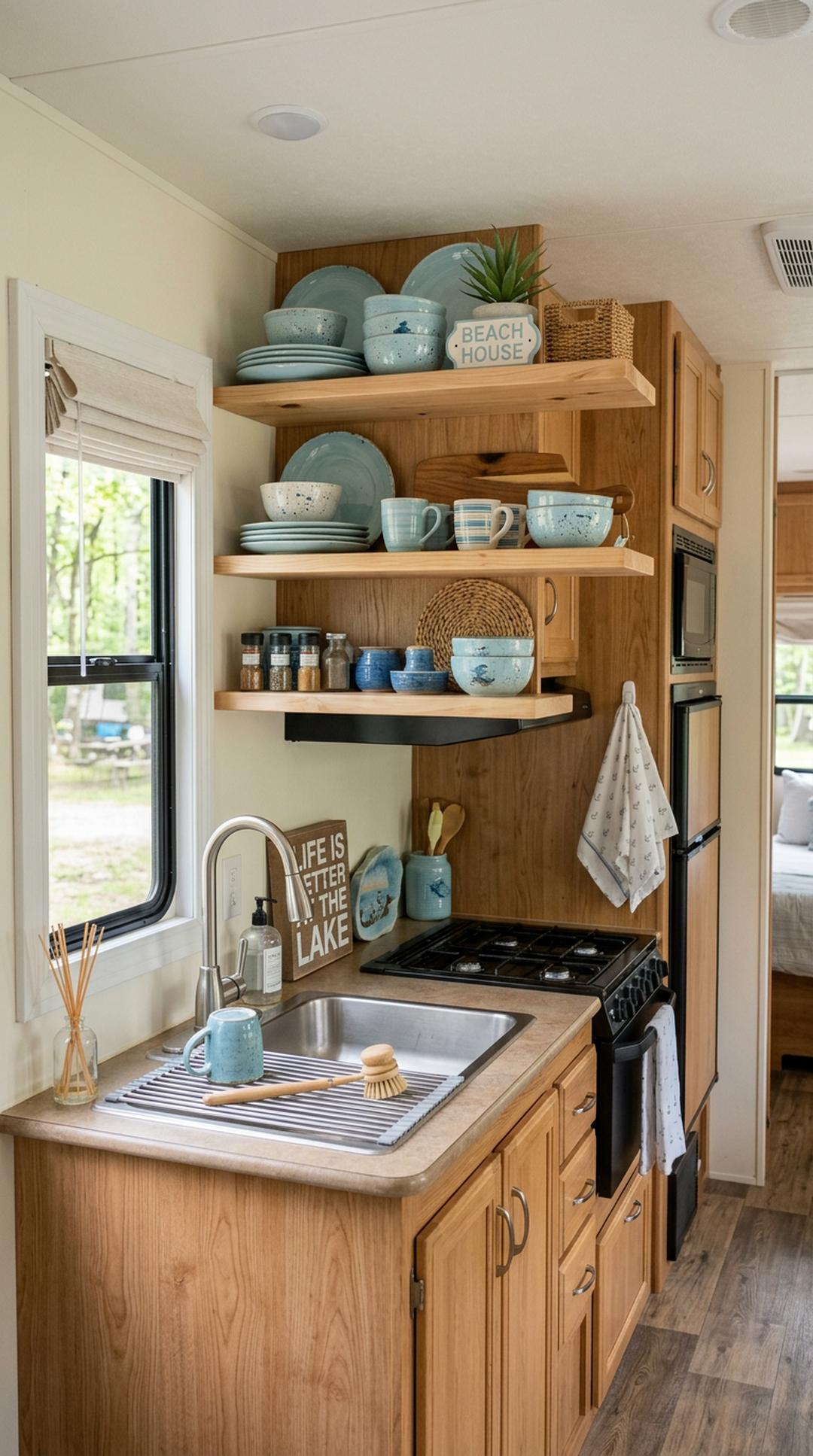 8. Light Blue Dishware and Kitchen Accessories