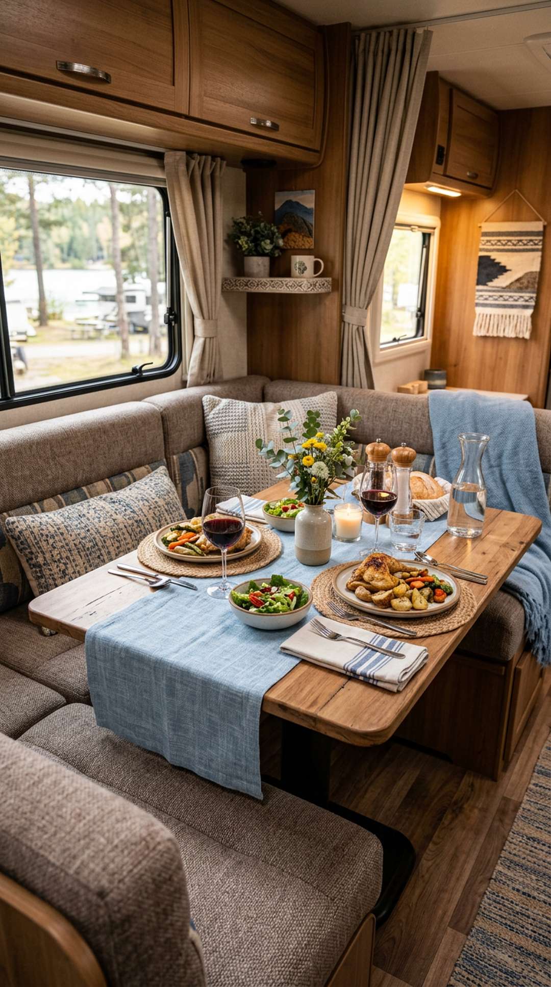 5. Light Blue Table Linens