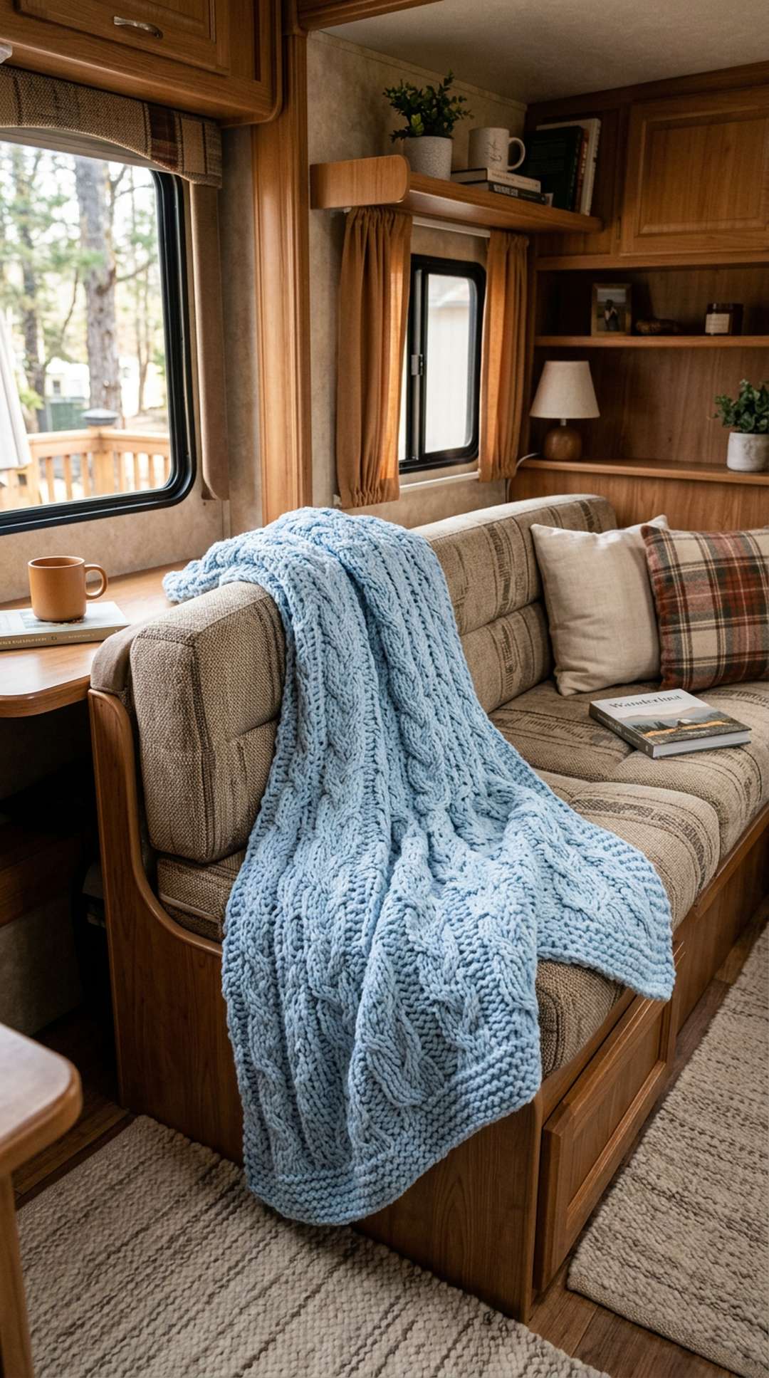 9. Light Blue Throw Blanket