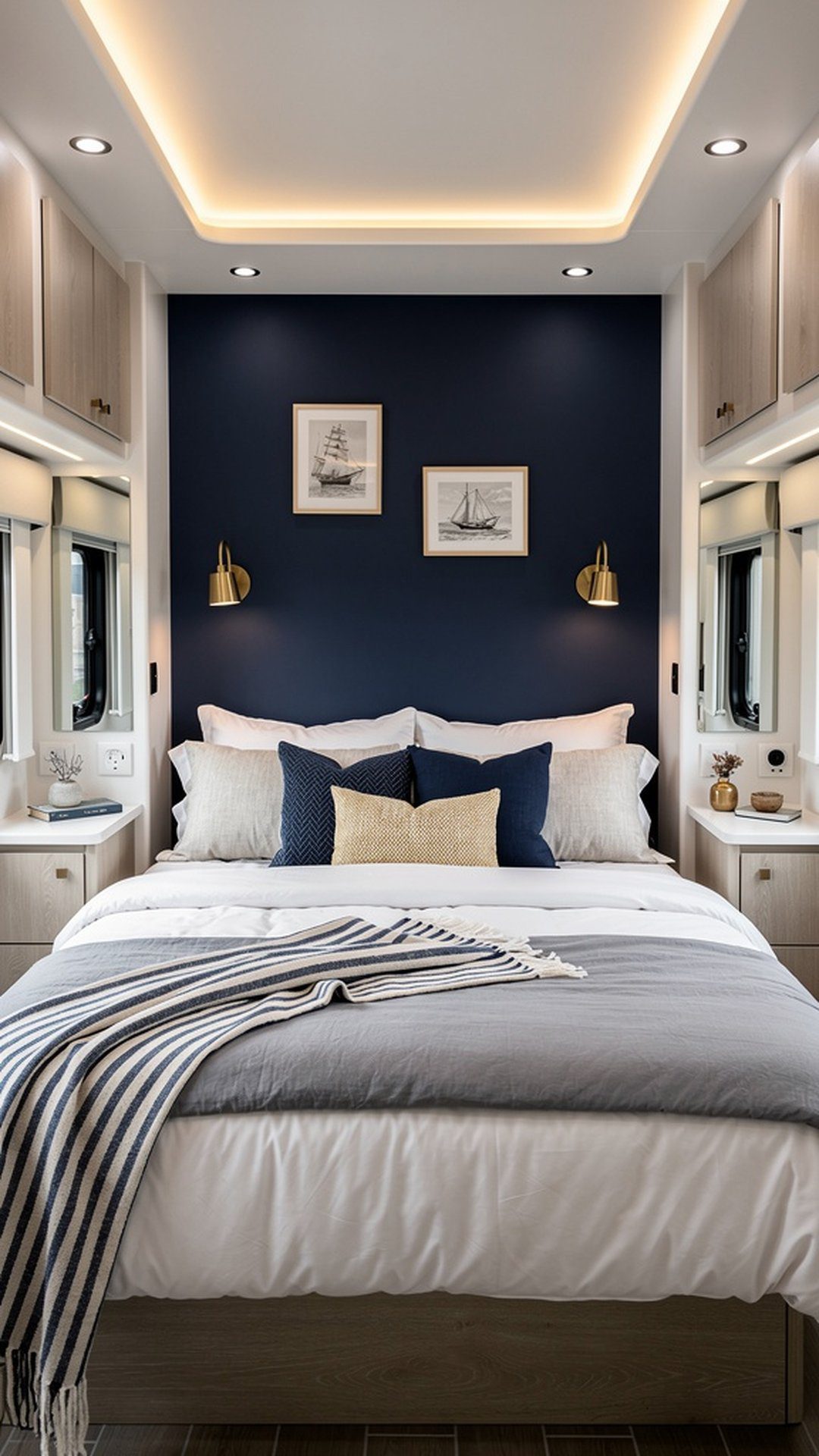 Navy Blue Accent Wall