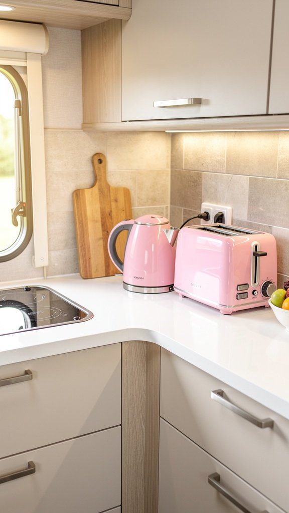 Pink Small Kitchen Appliances - Pink RV Decorating Ideas