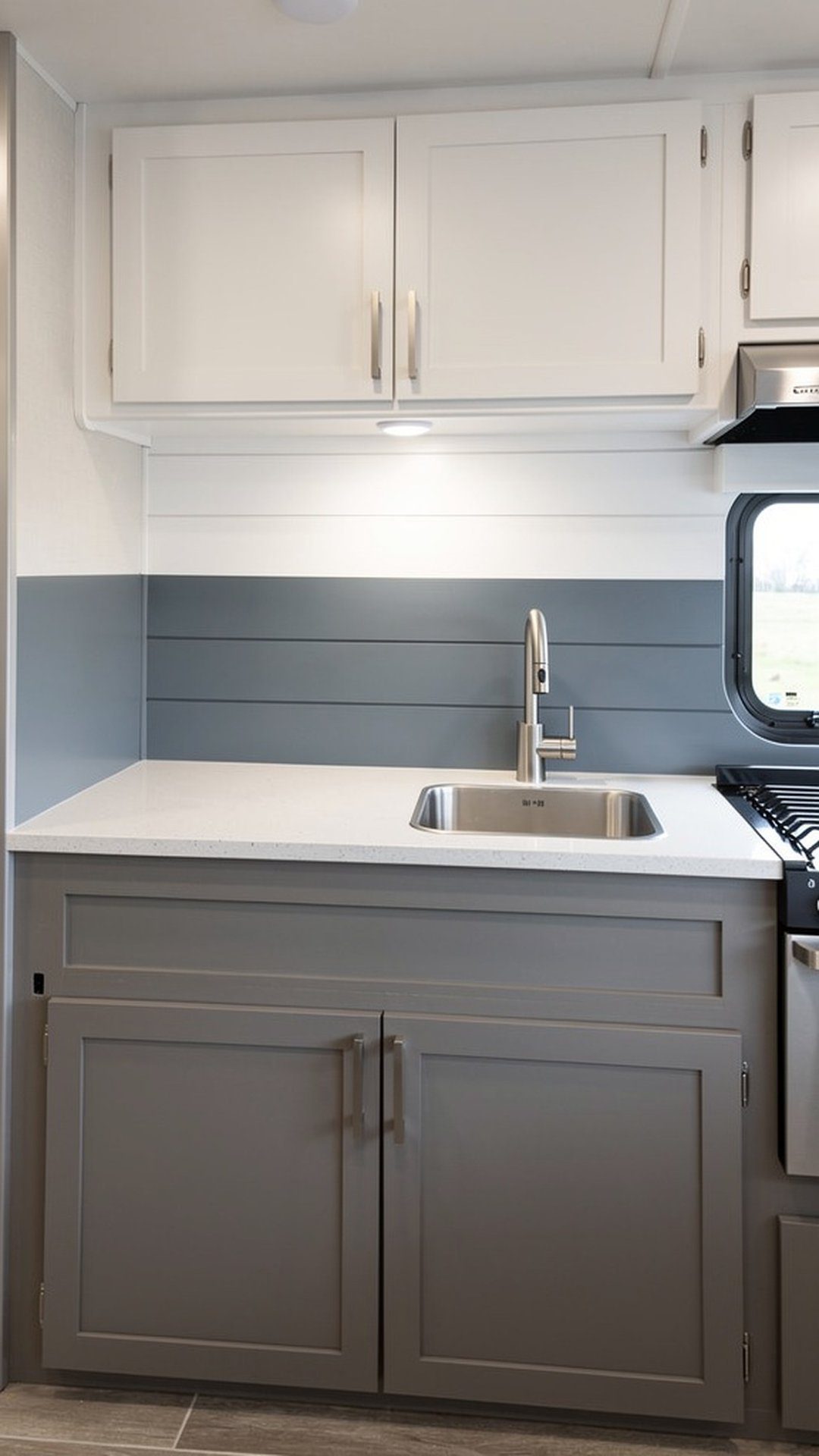 Two-Tone Shiplap Backsplash