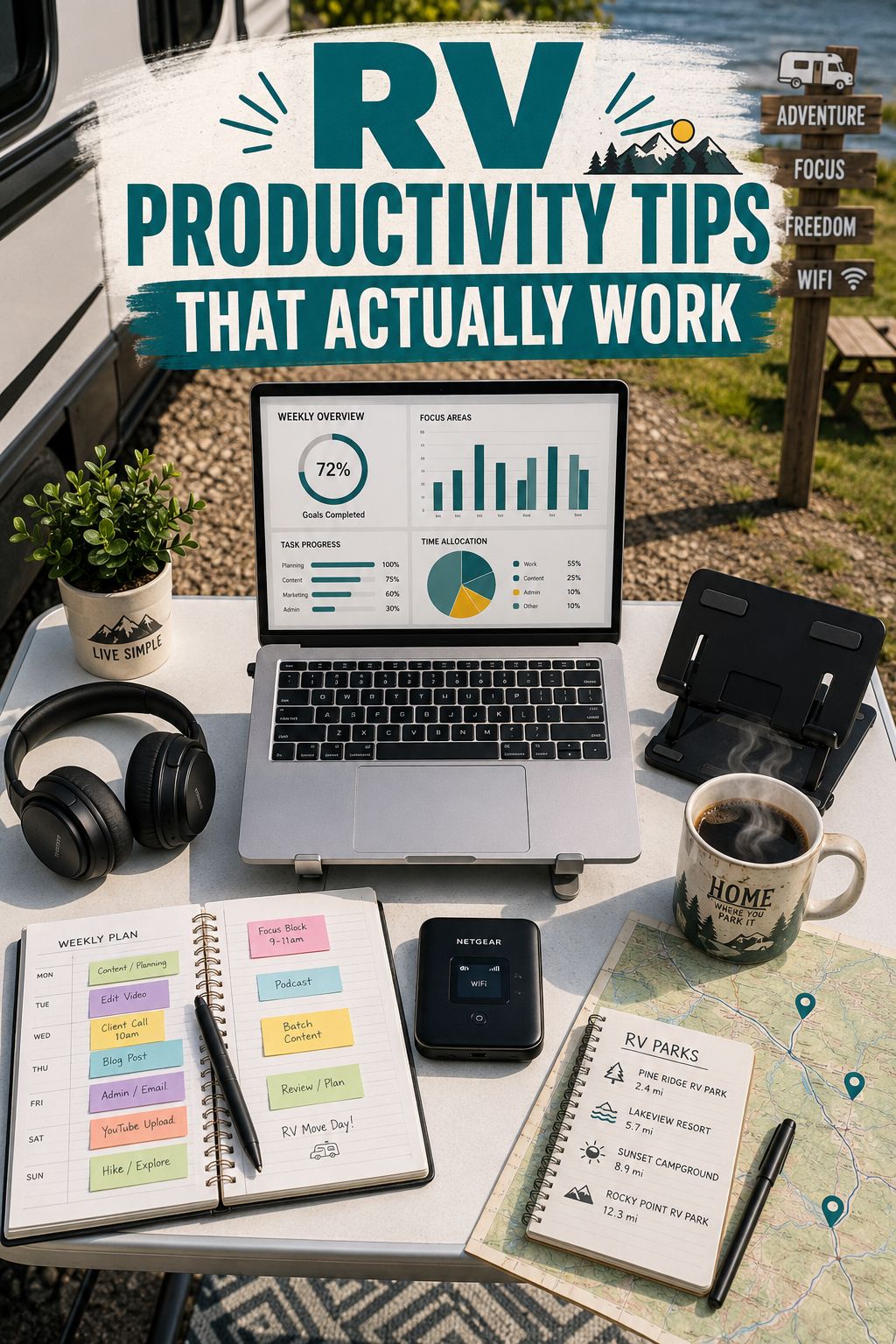 How to Set Up an RV for Maximum Work Productivity