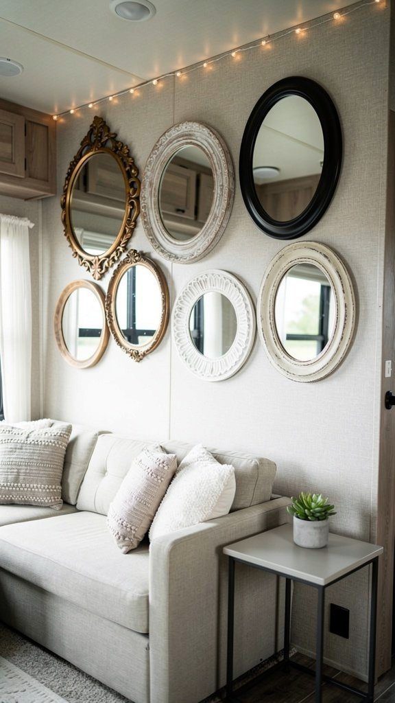 Decorative mirrors in RV