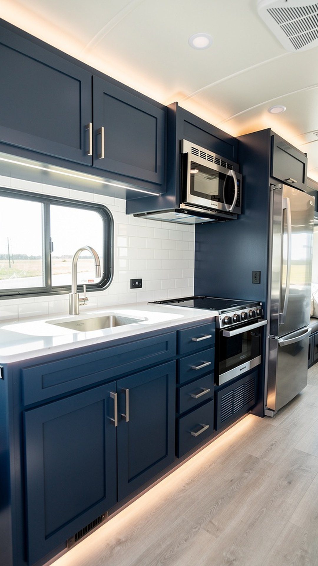 2. Navy Blue Cabinet Doors
