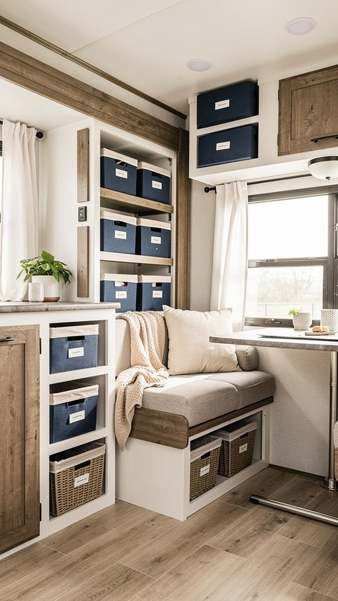 11. Navy Blue Storage Baskets