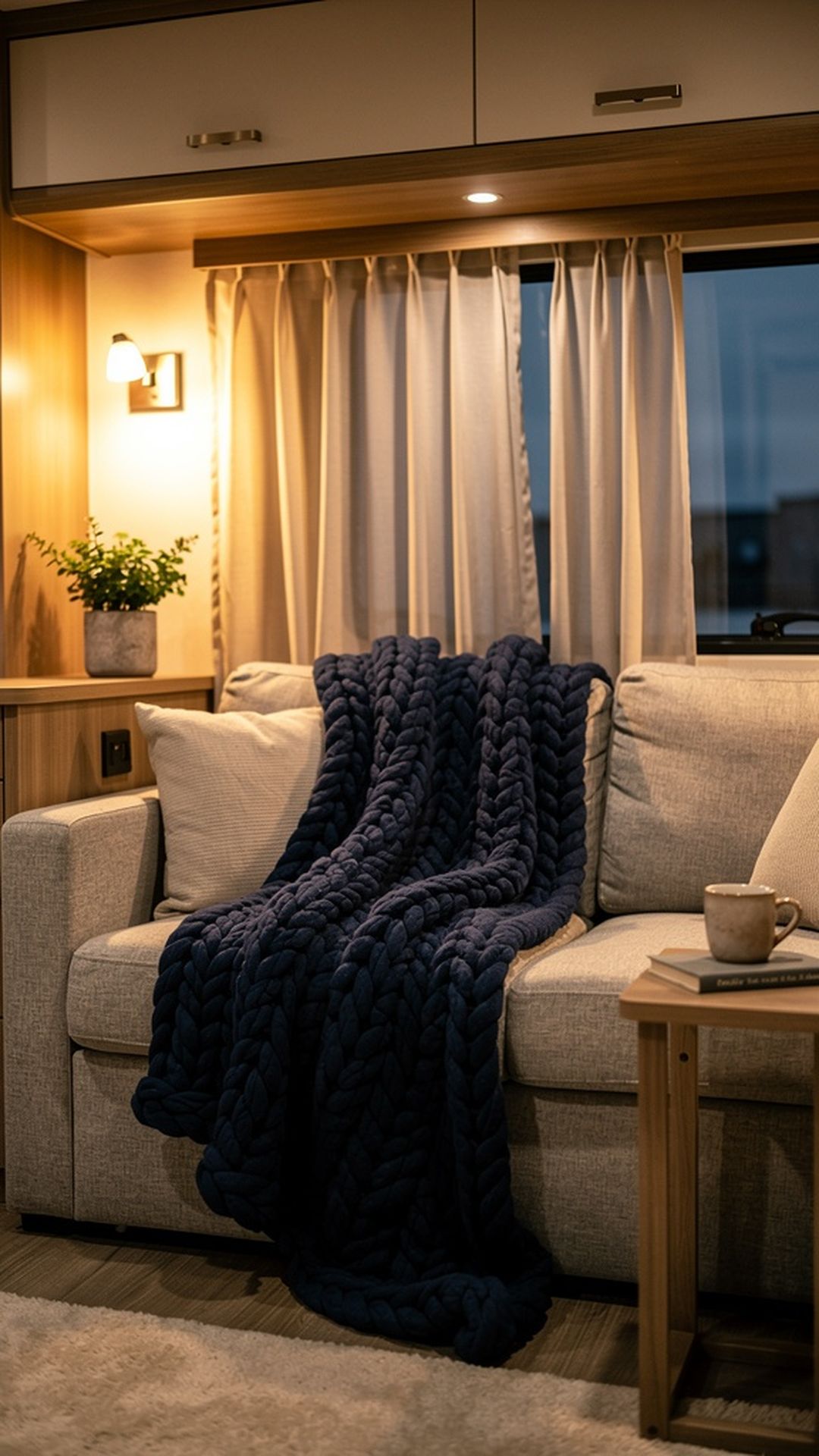 9. Navy Blue Throw Blanket