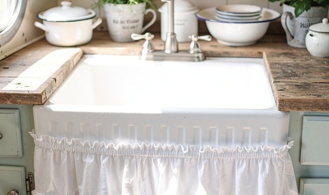 12 Functional and Pretty Sink Skirts for Your Camper Kitchen