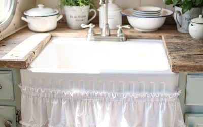 12 Functional and Pretty Sink Skirts for Your Camper Kitchen