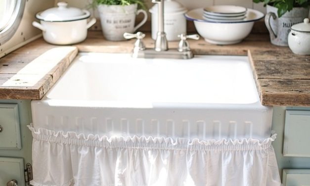 12 Functional and Pretty Sink Skirts for Your Camper Kitchen