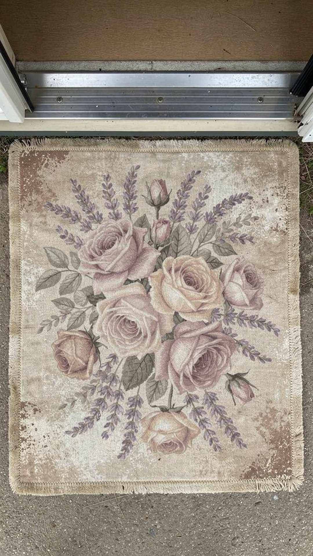Vintage Floral Welcome Mat