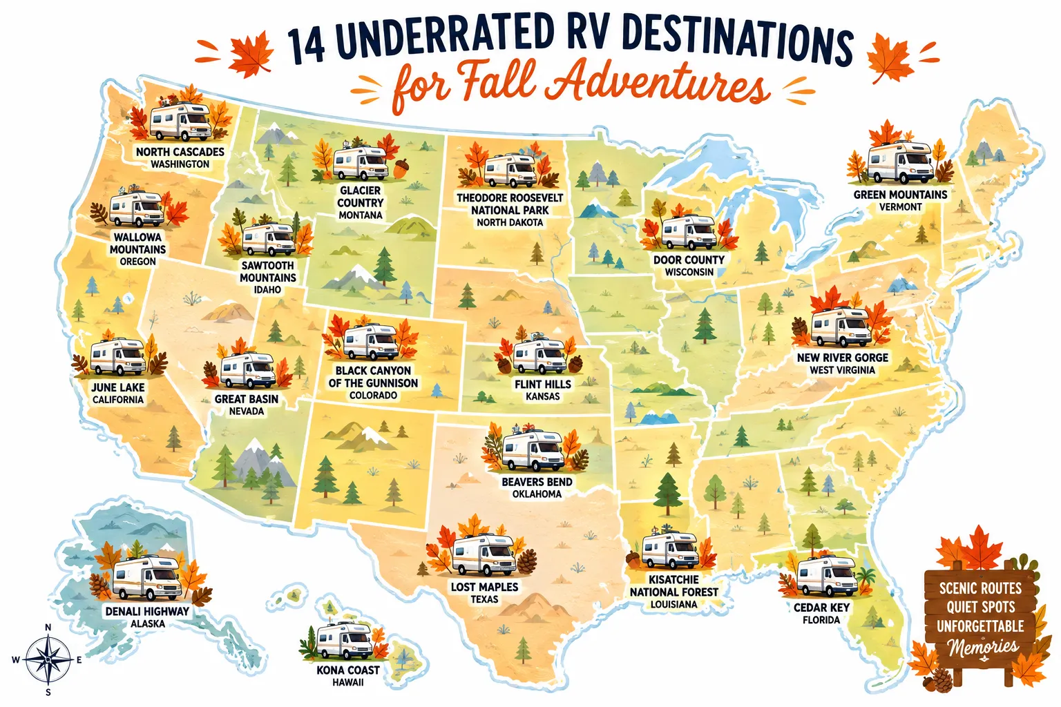 Why These 14 Fall RV Destinations That Somehow Still Fly Under the Radar Are Worth the Detour