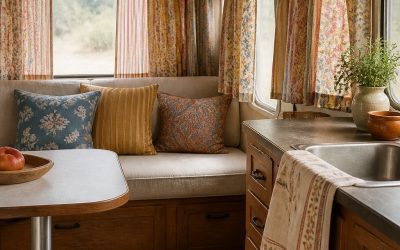 12 Stripes, Florals & Paisleys: Vintage Camper Curtain Redo Inspiration