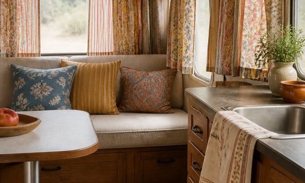 12 Stripes, Florals & Paisleys: Vintage Camper Curtain Redo Inspiration