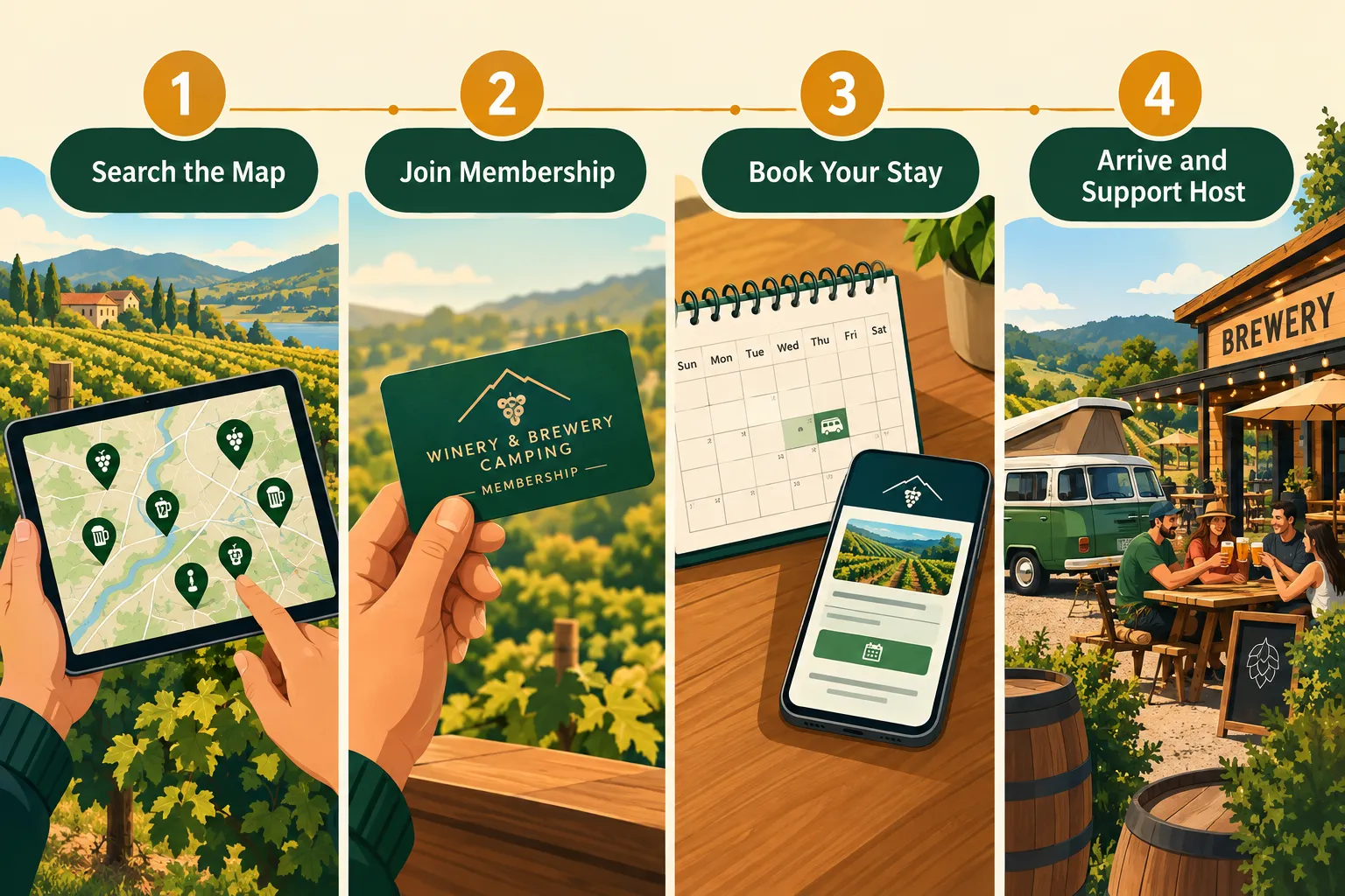 How to Get Free Camping at Wineries and Breweries With Membership Networks
