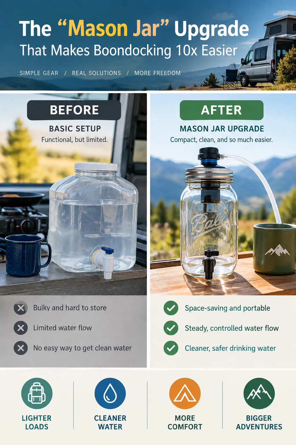 Mason Jar Meal Prep for Weight-Sensitive Boondocking