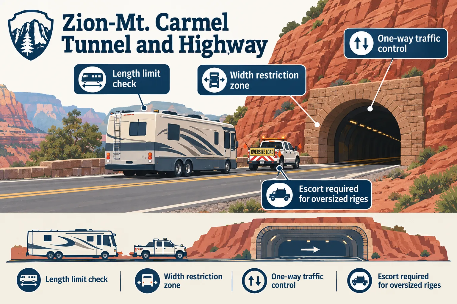 RV Size Limits and Road Rules for Navigating Zions Park Utah