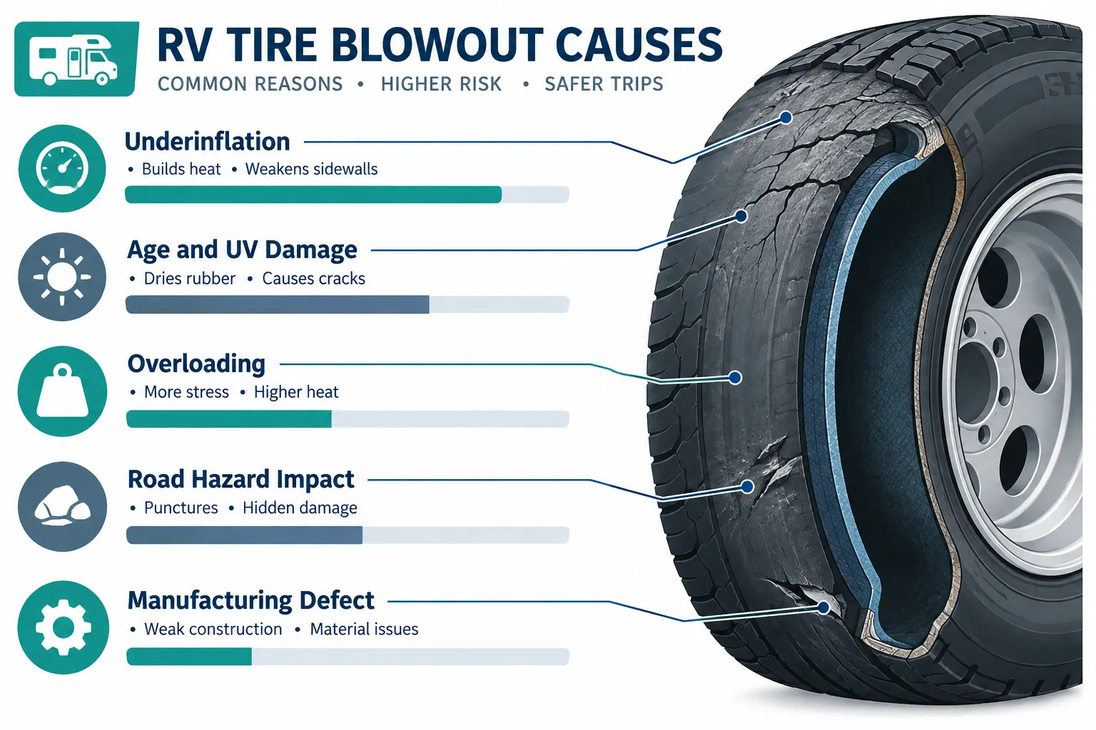 The Real Risks Behind RV Tire Failures on Rough Roads