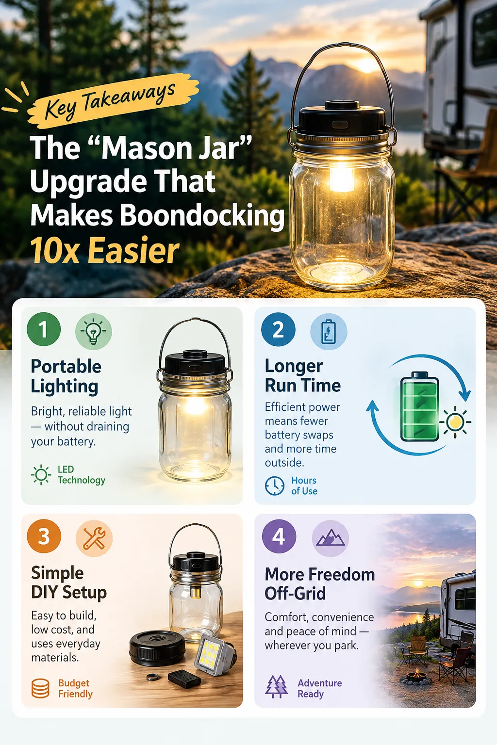 What Exactly Is The "Mason Jar" Upgrade That Makes Boondocking 10x Easier