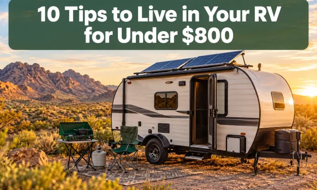 10 Tips to Live in Your RV for Under $800 a Month