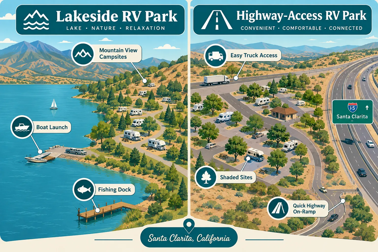 Castaic Lake RV Park: The Lakeside Alternative Among Six Flags Magic Mountain RV Basecamps