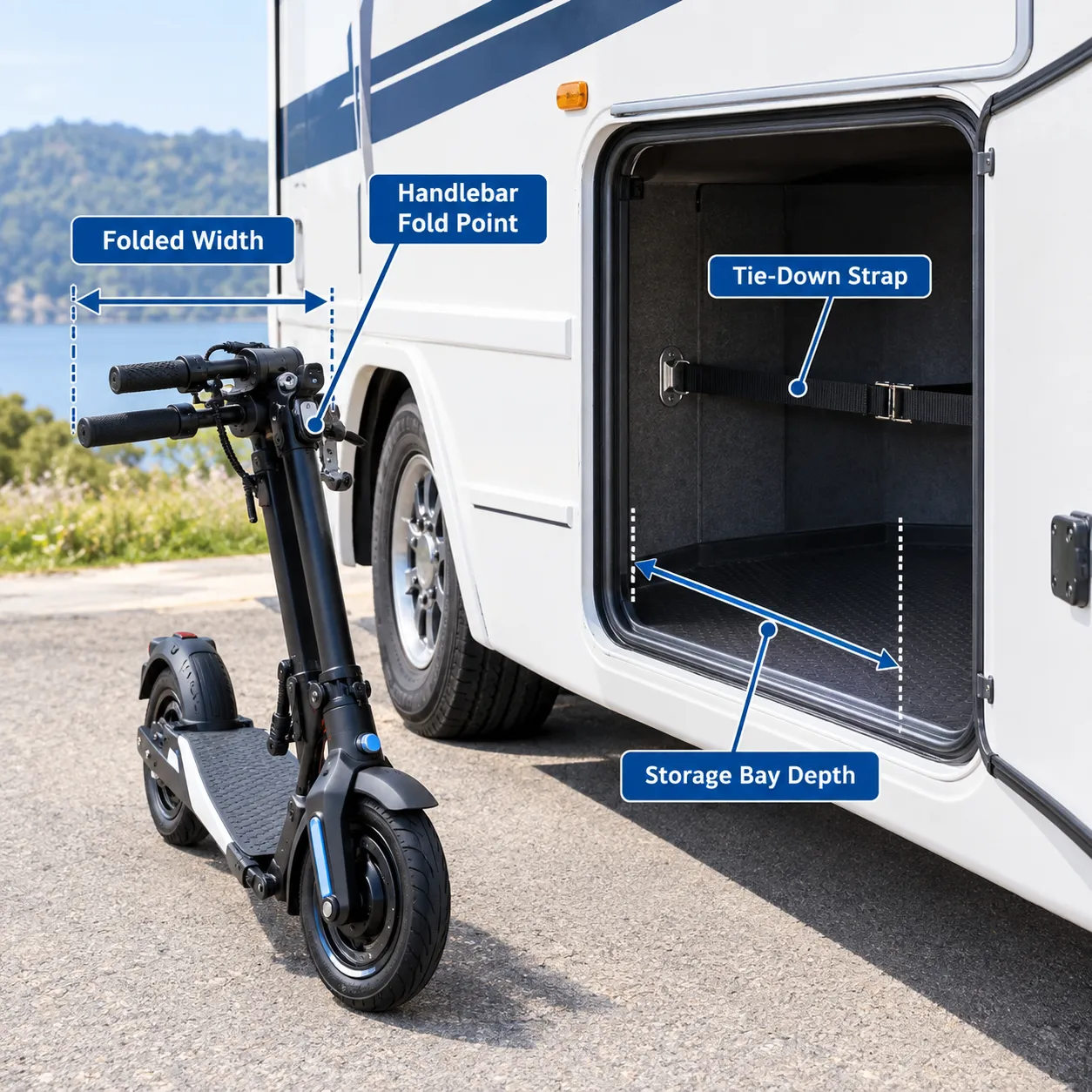 Choosing an Electric Scooter for Your RV: Size, Weight, and Folding for Storage