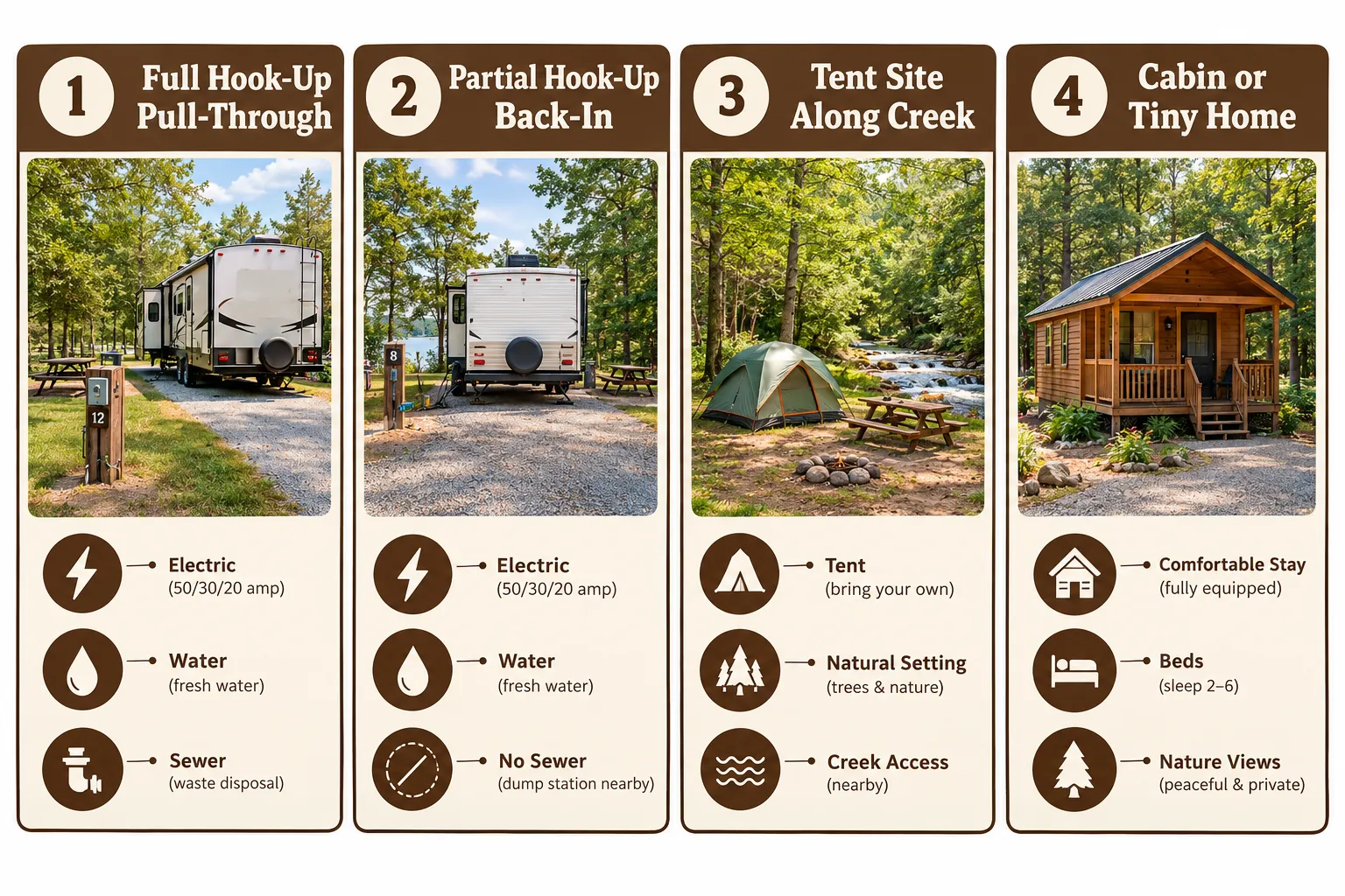 RV Sites, Hookups, and Amenities: What RV Families Need to Know