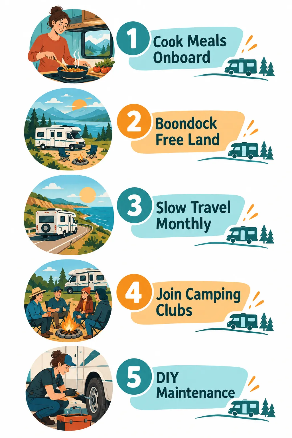 The Full List: 10 Tips to Live in Your RV for Under $800 a Month