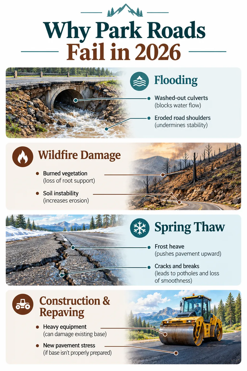 Why So Many State Park Roads Are in Bad Shape Right Now